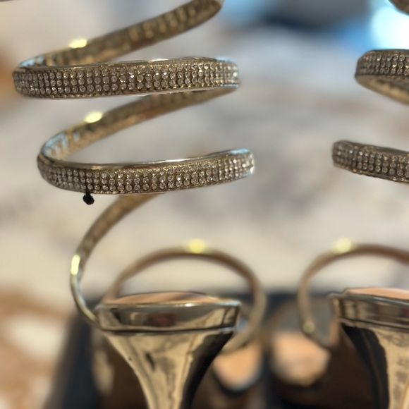 Gold Rhinestone Heels - Picture 5 of 8